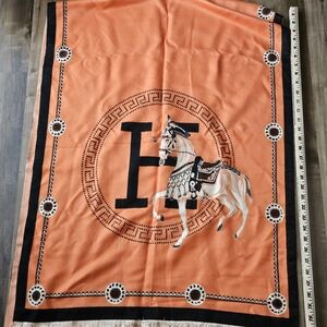 Equestrian Orange Shawl